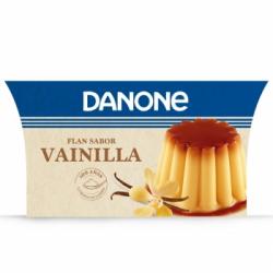 Flan de vainilla Danone sin gluten pack de 4 unidades de 100 g.