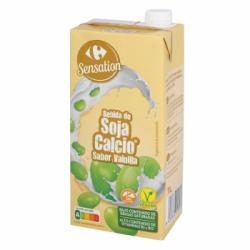 Bebida de soja calcio sabor vainilla Carrefour sin gluten brik 1 l.