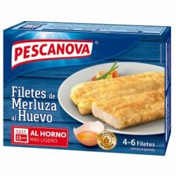 Filetes de merluza al huevo Pescanova sin gluten 400 g.