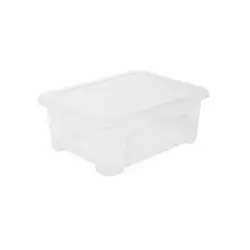 Caja de Ordenación con Tapa CARREFOUR HOME 17l - Transparente