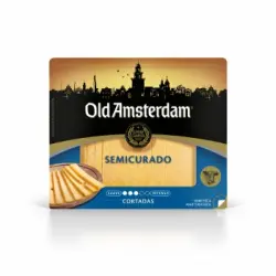 Queso de vaca semicurado cuña cortada Old Amsterdam sin lactosa 200 g.