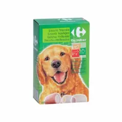 Galletas rellenas para perro Carrefour 500 g.