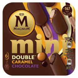 Mini bombón helado chocolate y caramelo Double Magnum 6 ud.