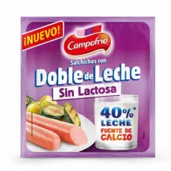 Salchicha Frankfrut doble de leche Campofrío sin lactosa 140 g.