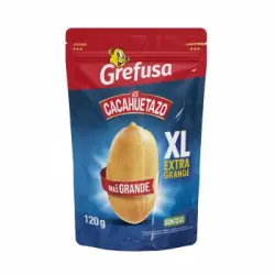 Cacahuetes fritos con sal extra grandes Cacahuetazo XL Grefusa doy pack 120 g.