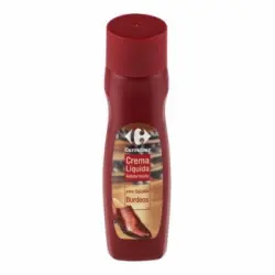 Crema líquida autobrillante burdeos Carrefour 50 ml.