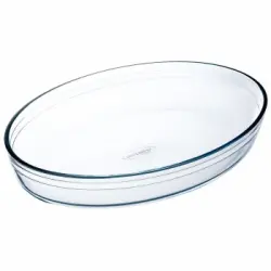 Fuente Oval de Vidrio CARREFOUR HOME 39x27 cm - Transparente