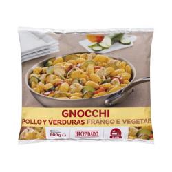 Gnocchi de pollo y verduras Hacendado ultracongelados Paquete 0.6 kg