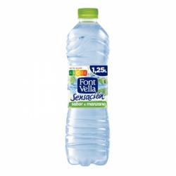 Agua mineral Font Vella Sensación con zumo de manzana 1,25 l.