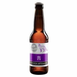 Cerveza artesana Carrefour Sensation tipo IPA botella 33 cl.