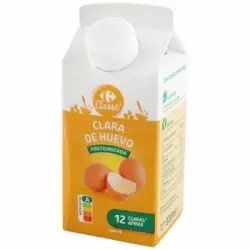 Clara de huevo pasteurizada Carrefour Classic' 320 ml.