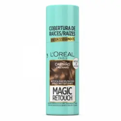 Tinte retoca raíces spray instantáneo castaño Magic Retouch L'Oreal Paris 75 ml.