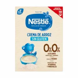 Papilla infantil mi 1o papilla crema de arroz Nestlé sin gluten y sin azúcar añadido 180 g.