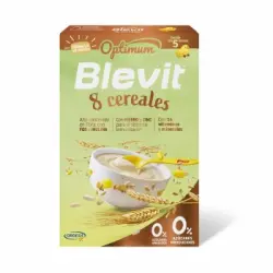 Papilla infantil desde 5 meses 8 cereales Blevit Optimum sin azúcar añadido 250 g.