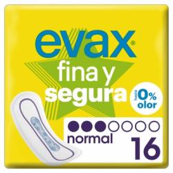 Compresas normal Fina y Segura Evax 16 ud.