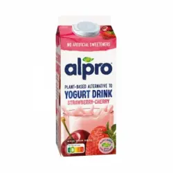 Bebida de yogur de fresa y cereza Alpro 750 ml.