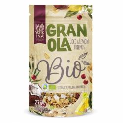 Cereales granola con coco y limón ecológicos La Newyorkina doypack 275 g.