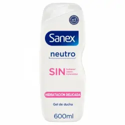 Gel de ducha neutro hidratación delicada Sanex 600 ml.