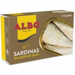 Sardinas en aceite de oliva Albo 120 g.