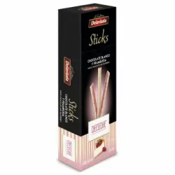 Sticks de chocolate blanco y frambuesa Delaviuda 120 g.