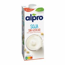 Bebida de soja sin azúcar Alpro sin gluten sin lactosa brik 1 l.
