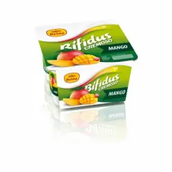 Bífidus cremoso de mango Reina sin gluten pack de 4 unidades de 125 g.