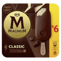 Bombón helado de vainilla con chocolate con leche Magnum sin gluten 6 ud.