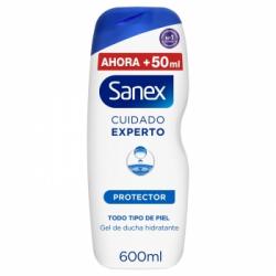 Gel de ducha hidratante Protector Cuidado Experto Sanex 600 ml.