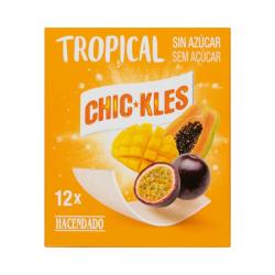 Chicle tropical lámina Hacendado Paquete 0.031 100 g