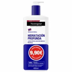 Loción hidratación profunda de absorción inmediata para piel seca Neutrogena 400 ml.