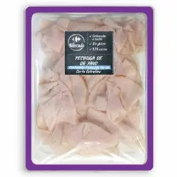 Pechuga de Pavo reducida en sal en lonchas extrafinas Carrefour El Mercado sin gluten 100 g