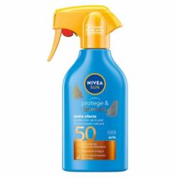 Spray protector solar FP50 Protege & Broncea Nivea Sun 270 ml.