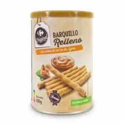 Barquillo relleno de crema de turrón de Jijona Carrefour Original 200 g.