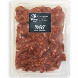 Chorizo Extra en lonchas extrafinas Carrefour El Mercado sin gluten 100 g