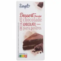 Tableta de chocolate para postres Carrefour Simpl 200 g.