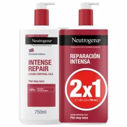 Loción corporal cica reparación intensa para piel seca Neutrogena 2 unidades 750 ml.