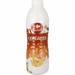 Yogur líquido con cereales Carrefour Classic' 1 kg.