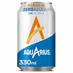 Aquarius sabor naranja zero azúcar sin calorías lata 33 cl.