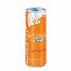 Red Bull Apricot Edition Bebida Energética sin azúcar sabor albaricoque y fresa lata 25 cl.