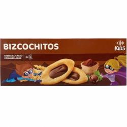 Bizcocho de crema de cacao con avellanas Carrefour Kids 120 g.