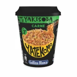 Fideos orientales con carne Yakisoba Yatekomo Gallina Blanca 93 g.