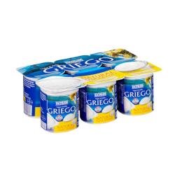 Yogur griego natural azucarado Hacendado 6 ud. X 0.125 kg