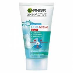 Limpiador facial Pure Active 3 en 1 Garnier Skin Active 150 ml.