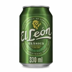 Cerveza El León clásica lata 33 cl.