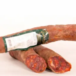 Chorizo cular ibérico bellota 50% raza ibérica taco Los Plantios Valturra pieza 400 g aprox