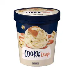 Helado Cookie Dough Hacendado de crema de vainilla con trozos de galletas Bote 500 ml