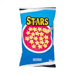 Snack de maíz sabor mantequilla Stars Hacendado Paquete 0.08 kg