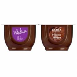 Crema de chocolate Danone Vitalinea sin gluten pack de 4 unidades de 125 g.