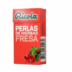 Perlas sabor fresa sin azúcar Ricola 25 g.