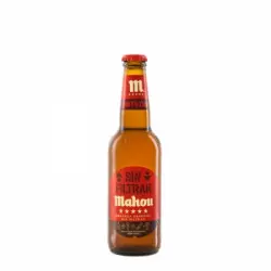 Cerveza Mahou sin filtrar botella 33 cl.